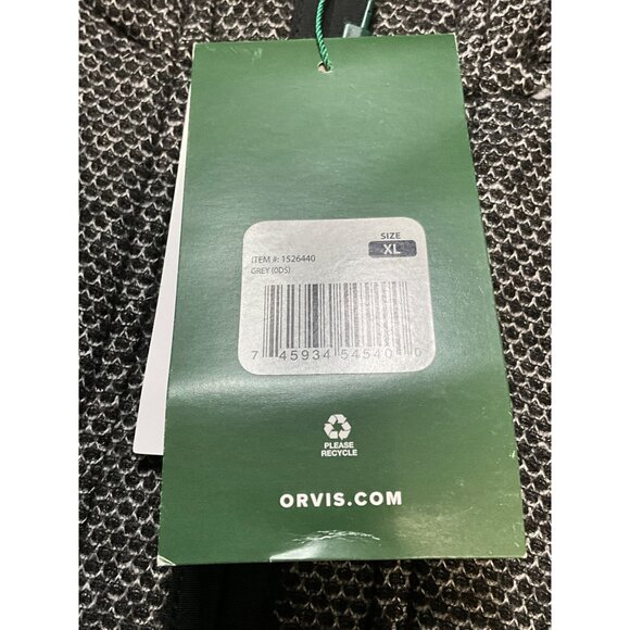 Orvis Men's XL Fully Lined Gray Pullover 1/4 Zip Shirt Sweater Pockets #1526440 - Picture 7 of 9